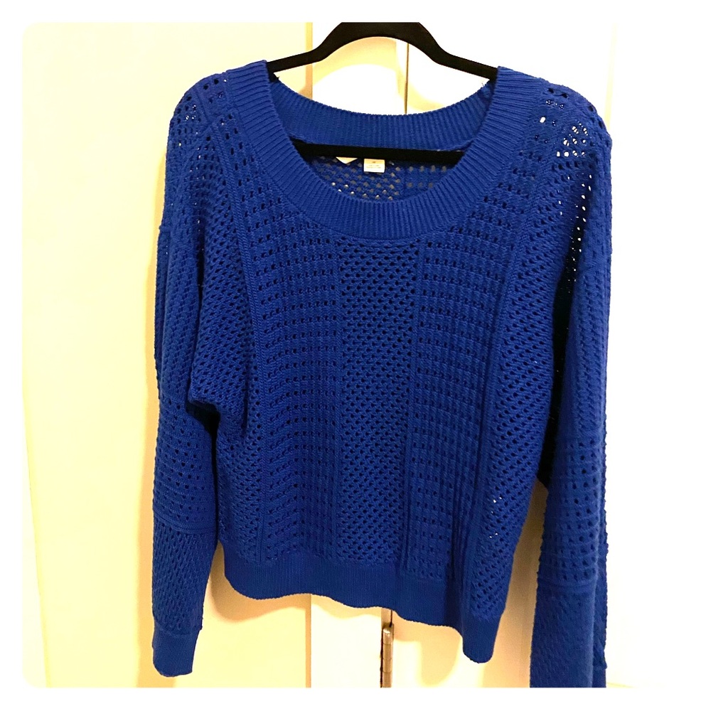 Anthropologie royal blue sweater